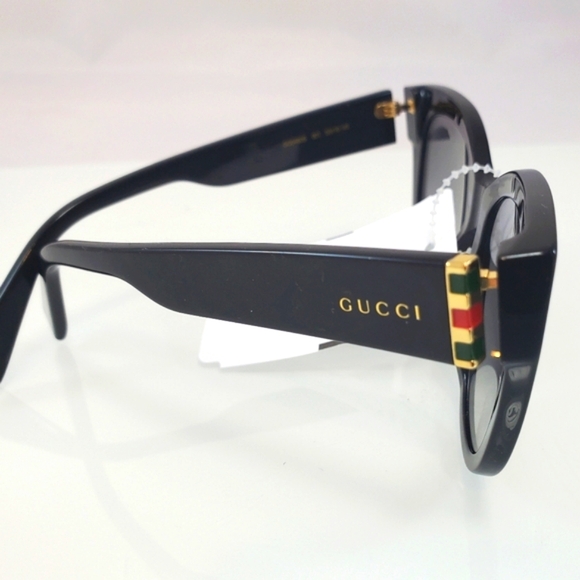 NWD$495 GUCCI GG0460S 001 Black Grey Gradient Cat Eye UV Protection Sunglasses - Picture 1 of 16